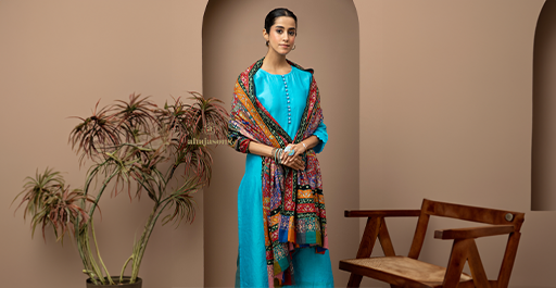 Blue Pashmina